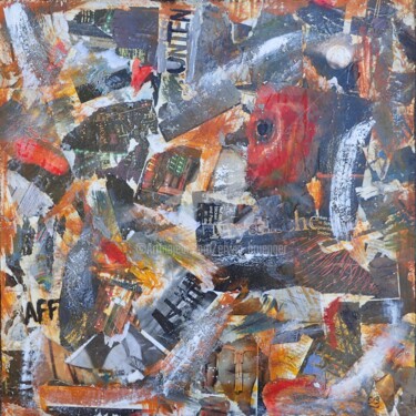 Collages titled "Unten" by Erwin Bruegger, Original Artwork, Collages