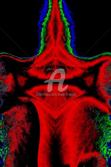 Digitale Kunst mit dem Titel "Big black mouth" von Erwin Bruegger, Original-Kunstwerk, Digitale Malerei