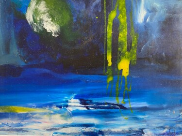 Картина под названием "Blau 6" - Erwin Hajek, Подлинное произведение искусства, Акрил