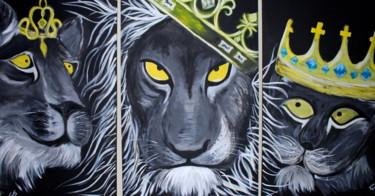 Painting titled "Tine VS - The Lion…" by Tine Vs, Original Artwork, Acrylic