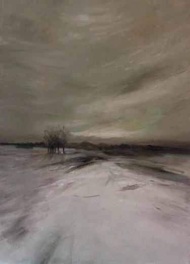 Painting titled "snow-flanders-1.jpg" by Erwin Libbrecht, Original Artwork, Oil