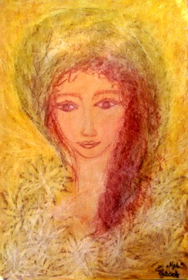 Disegno intitolato "Summer leaves" da Erzsébet Engi, Opera d'arte originale, Gesso