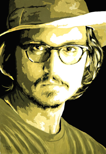 Painting titled "Johnny Depp" by E_sabater, Original Artwork, Acrylic