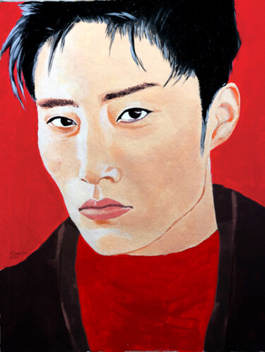 Painting titled "SEONG JIN" by E_sabater, Original Artwork, Acrylic