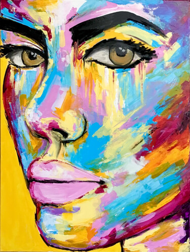 Painting titled "The One" by Esbardallou, Original Artwork, Acrylic