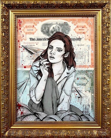 "The Smoking Girl (…" başlıklı Tablo Esboner tarafından, Orijinal sanat, Akrilik