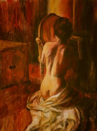 Painting titled "Rimanere" by Escha Van Den Bogerd, Original Artwork, Oil