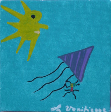 Peinture intitulée "Le soleil et la fou…" par La Venitienne, Œuvre d'art originale