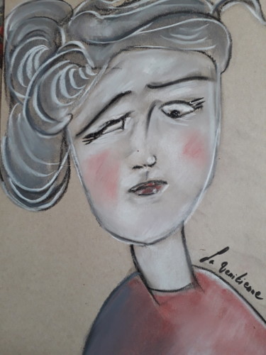 Dibujo titulada "Mademoiselle perd p…" por La Venitienne, Obra de arte original