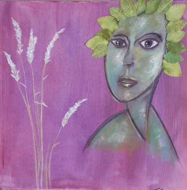 Painting titled "L'herbe folle" by La Venitienne, Original Artwork, Acrylic