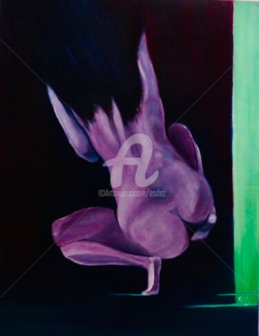 Картина под названием "Equilibre" - Esdez, Подлинное произведение искусства, Масло Установлен на Деревянная рама для носилок