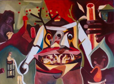 Pintura titulada "La fournaise" por Esdez, Obra de arte original, Oleo Montado en Bastidor de camilla de madera