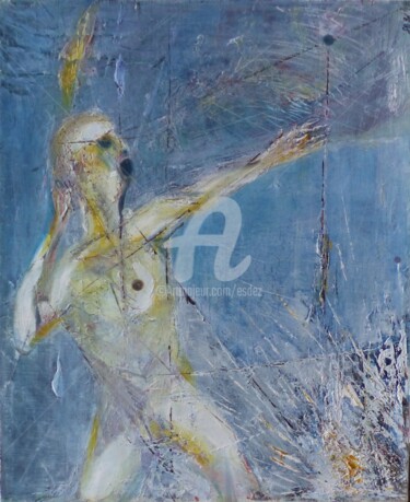 Картина под названием "Cracheur de feu" - Esdez, Подлинное произведение искусства, Масло Установлен на Деревянная рама для н…