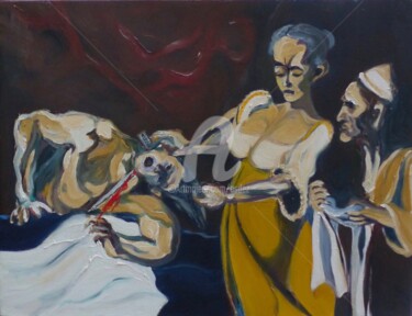 Pintura titulada "L'art t'a mise là.." por Esdez, Obra de arte original, Oleo Montado en Bastidor de camilla de madera