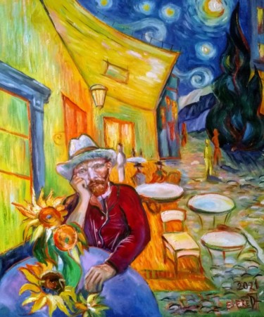 Картина под названием "Мир Винсента" - Elena Sereda, Подлинное произведение искусства, Масло Установлен на Деревянная рама д…