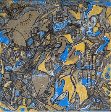 Malerei mit dem Titel "The Universe, beyon…" von Esfir Shapiro, Original-Kunstwerk, Acryl