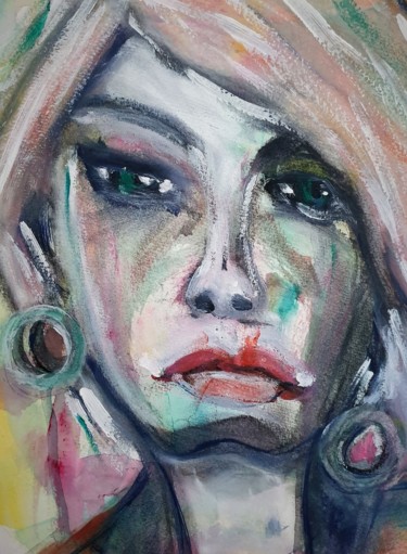 Zeichnungen mit dem Titel "Lay Lady Lay, Stay…" von Esmeralda Skverer, Original-Kunstwerk, Acryl