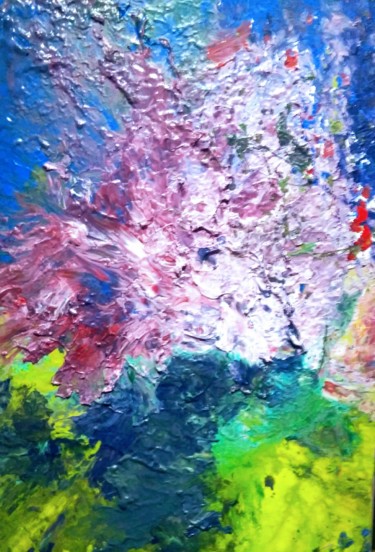 제목이 "Pouring"인 미술작품 Esma Dinçer로, 원작, 아크릴 나무 들것 프레임에 장착됨