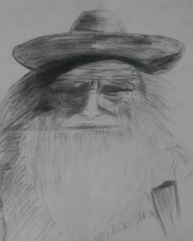 "Yaşlı adam" başlıklı Resim Esma Dinçer tarafından, Orijinal sanat, Kalem