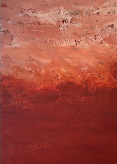 Peinture intitulée "Terre brûlante" par Esmée, Œuvre d'art originale, Acrylique Monté sur Châssis en bois