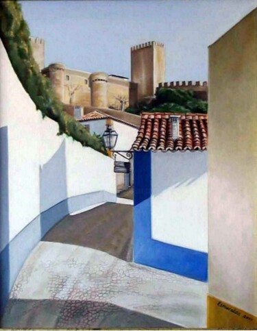 Pittura intitolato "Óbidos - Portugal" da Esmeralda Duarte, Opera d'arte originale