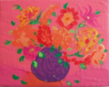 Painting titled "Bouquet Tibétain" by Esmeralda Nereida, Original Artwork, Oil