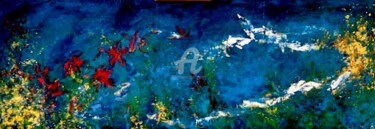 Malerei mit dem Titel "FORET AQUATIQUE" von Esmeri, Original-Kunstwerk, Acryl