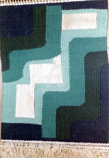 Textile Art titled "VAGUES" by Esmeri, Original Artwork