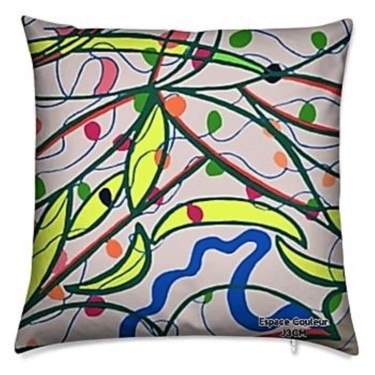 Design intitulée "COUSSIN "POESIE"" par J3cm (Carine), Œuvre d'art originale, Accessoires