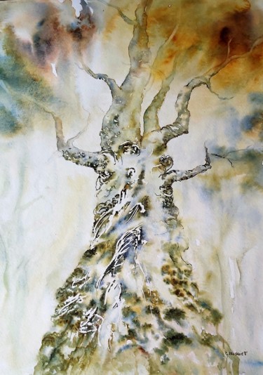 Painting titled "ORIIBU 2" by J3cm (Carine), Original Artwork, Watercolor