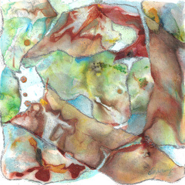 Collages intitulée ""Mar"" par Liliana Esperanza, Œuvre d'art originale, Huile