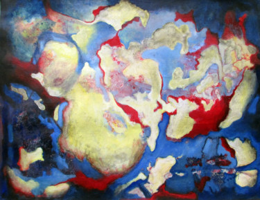 Schilderij getiteld ""Raro Mundo"" door Liliana Esperanza, Origineel Kunstwerk, Acryl