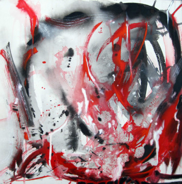 Картина под названием ""Black,White and Re…" - Liliana Esperanza, Подлинное произведение искусства, Масло