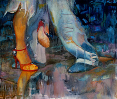 Peinture intitulée ""Love Tango"" par Liliana Esperanza, Œuvre d'art originale, Huile