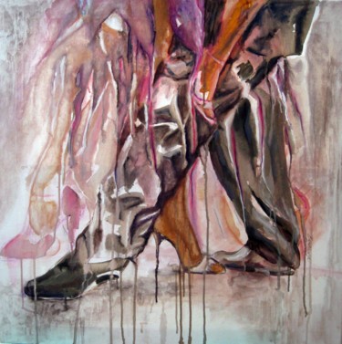 Malerei mit dem Titel ""Misterio"" von Liliana Esperanza, Original-Kunstwerk, Öl