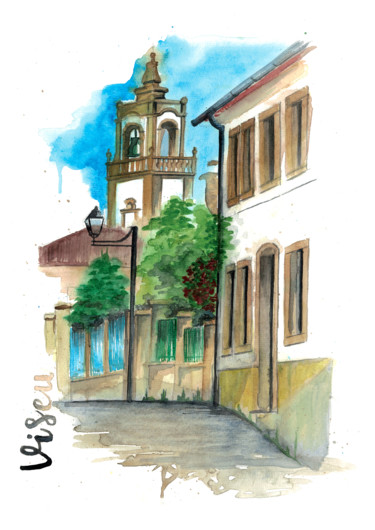 Viseu (Portugal) "Viseu (Portugal)" başlıklı Tablo Céline Barbosa tarafından, Orijinal sanat, Suluboya
