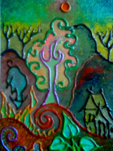 Painting titled "In thew midlle of n…" by Victor Espinosa (Bong Espinosa), Original Artwork