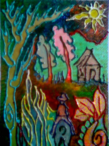 Painting titled "Farm land" by Victor Espinosa (Bong Espinosa), Original Artwork