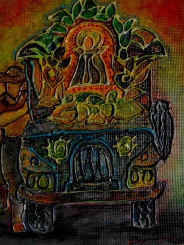 Painting titled "The_Drivers_Saint.J…" by Victor Espinosa (Bong Espinosa), Original Artwork