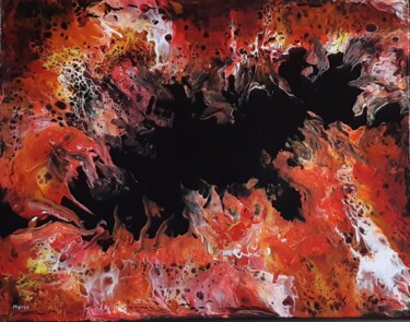 Painting titled "Tout feu tout flamme" by Mario Esposito, Original Artwork, Acrylic Mounted on Wood Stretcher frame