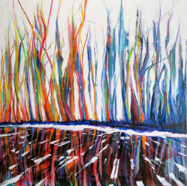 제목이 "Griffes de lumière…"인 미술작품 Gérard Esquerre로, 원작, 아크릴 나무 들것 프레임에 장착됨