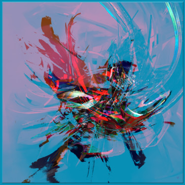 Digital Arts titled "Rythms and sounds" by Gérard Esquerre, Original Artwork, Digital Painting Mounted on Aluminium