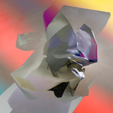 Arte digitale intitolato "Papier 1 - Série "L…" da Gérard Esquerre, Opera d'arte originale, Lavoro digitale 2D Montato su Al…