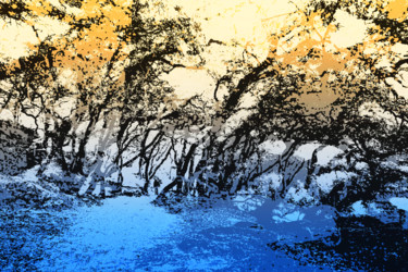 Digitale Kunst mit dem Titel "Bois de la Chaize N…" von Gérard Esquerre, Original-Kunstwerk, 2D digitale Arbeit Auf Aluminiu…