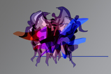Arts numériques intitulée "La danse" par Gérard Esquerre, Œuvre d'art originale, Peinture numérique Monté sur Plexiglas