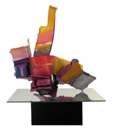 Sculpture titled "Reflets sur le lac" by Gérard Esquerre, Original Artwork, Metals