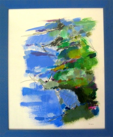 Pintura titulada "Cinque Terre entre…" por Gérard Esquerre, Obra de arte original, Acrílico