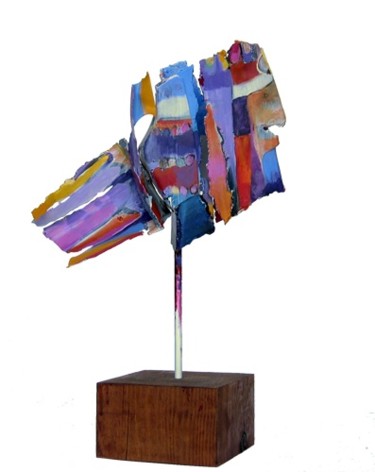 Sculpture intitulée "Grand Chef Parure d…" par Gérard Esquerre, Œuvre d'art originale, Métaux