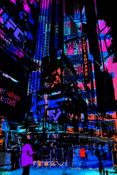 Digital Arts titled "New York 11 - Série…" by Gérard Esquerre, Original Artwork, Digital Painting