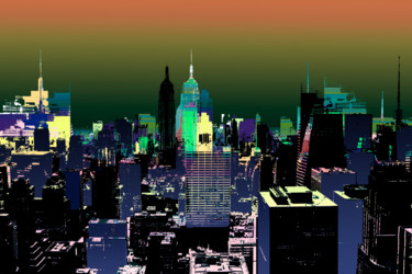 Arte digitale intitolato "New York 14 - Série…" da Gérard Esquerre, Opera d'arte originale, Pittura digitale